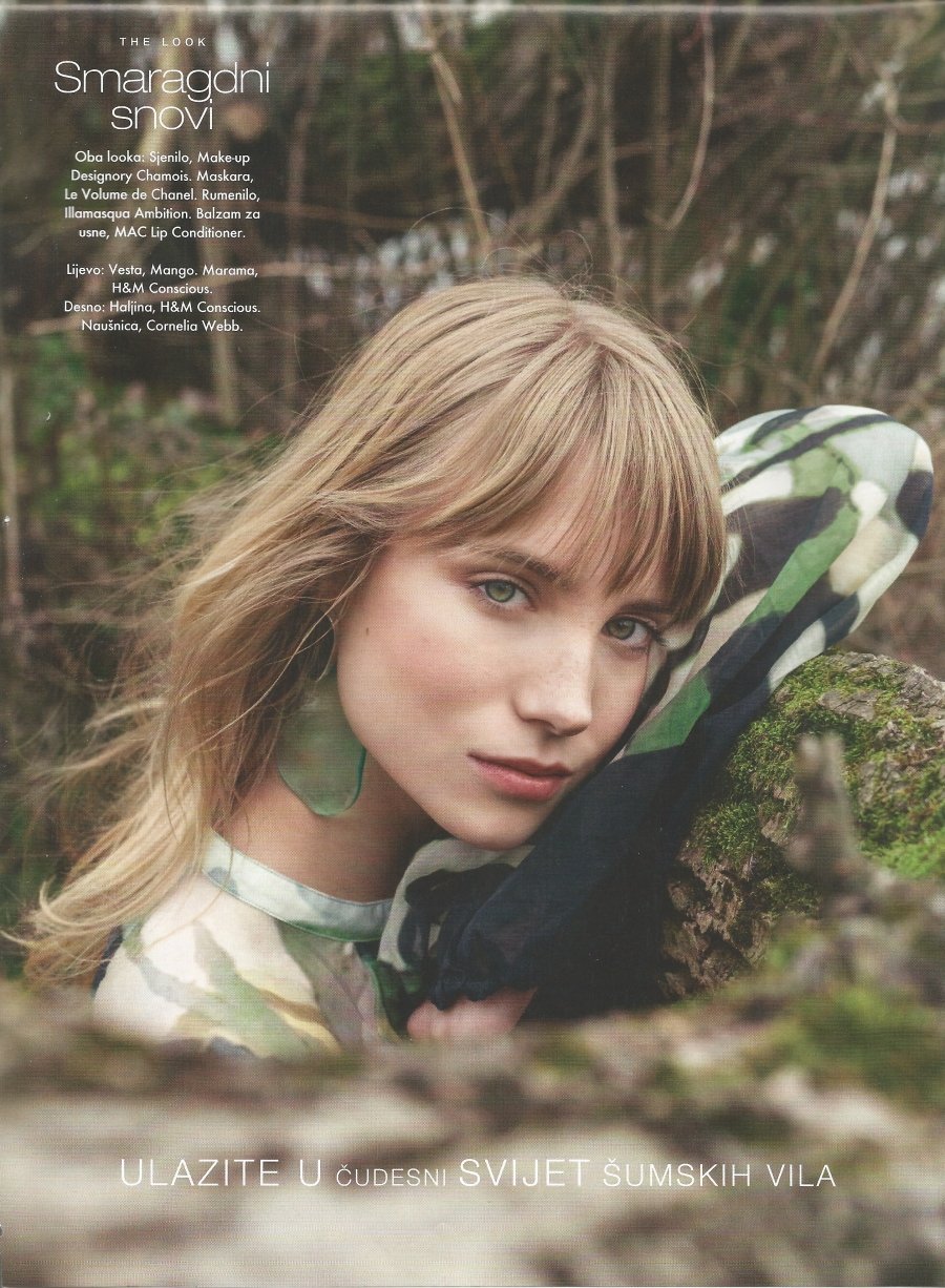 Midikennova prirodna ljepotica Ena Čuček za beauty editorijal magazina Elle Croatia
