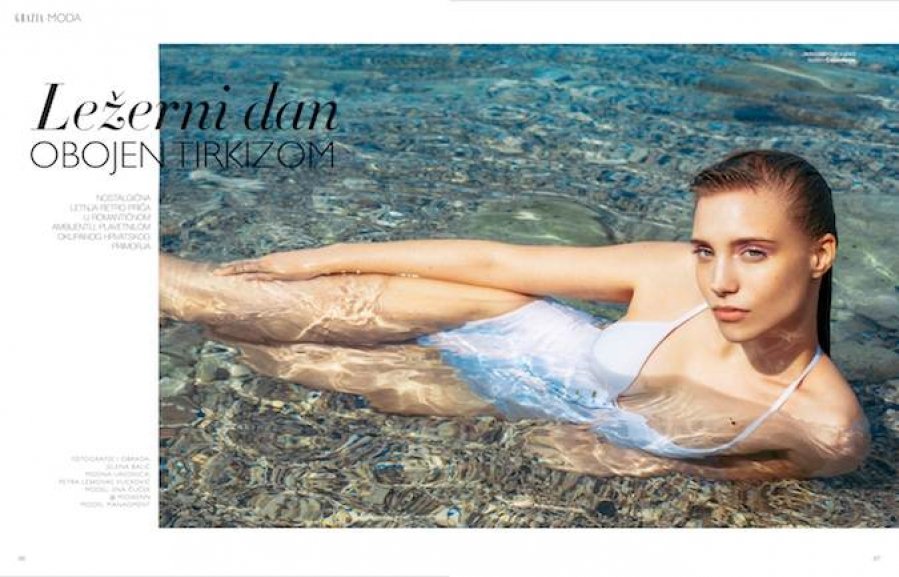Midikennov model Ena Čuček za naslovnicu i editorijal Grazia Srbija