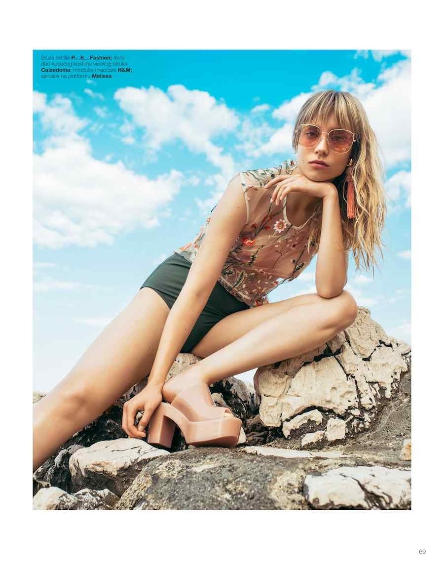 Midikennov model Ena Čuček za naslovnicu i editorijal Grazia Srbija