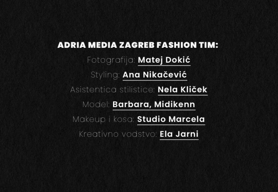 Midikennov model Barbara Micek za najnoviji editorijal u suradnji sa Adria Media Zagreb Fashion timom